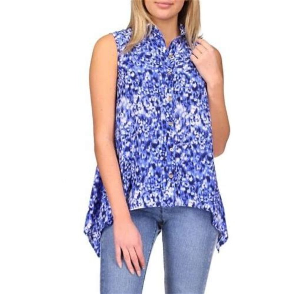 NEW MICHAEL Michael Kors Ikat Sleeveless Blouse, Size M, MSRP $78